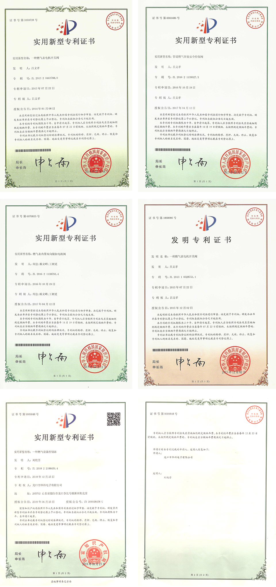 工业用燃气表电机阀
